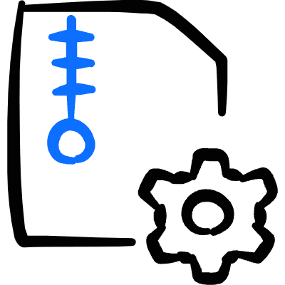 Zip File Settings Icon from Freehand Duotone Set