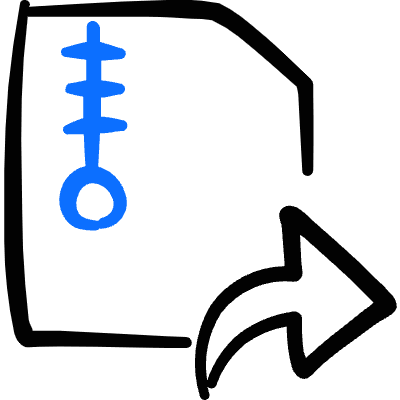 Zip File Share Arrow Icon from Freehand Duotone Set