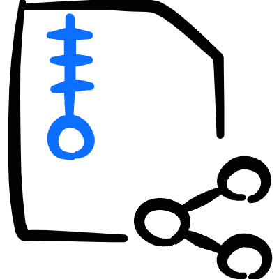 Zip File Share Icon from Freehand Duotone Set