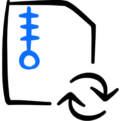 Zip File Sync Icon from Freehand Duotone Set