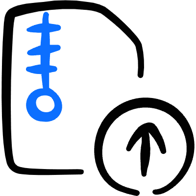 Zip File Upload Icon from Freehand Duotone Set