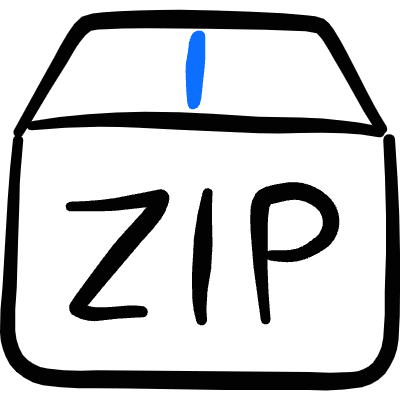 Zip File Zip Box Closed Icon from Freehand Duotone Set