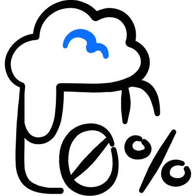 Alternative Food Non Zero Alcohol Beer Mug Icon from Freehand Duotone Set