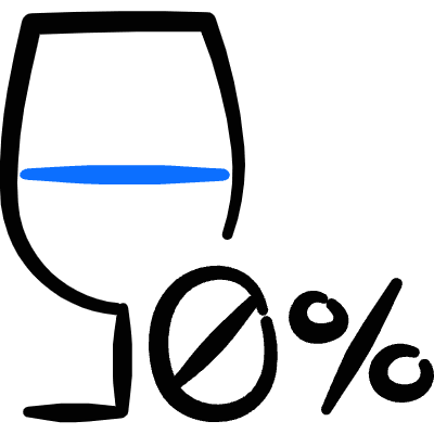 Alternative Food Non Zero Alcohol Glass Icon from Freehand Duotone Set