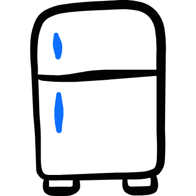 Appliances Fridge Icon from Freehand Duotone Set