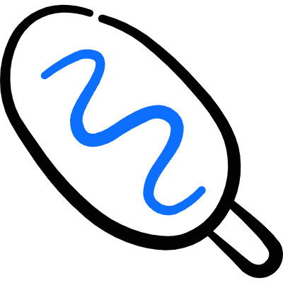 Asian Food Corndog Icon from Freehand Duotone Set