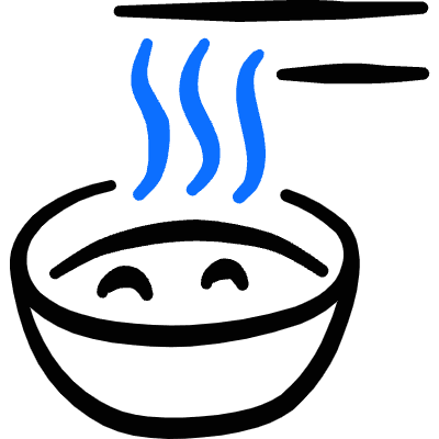 Asian Food Noodles Bowl Icon from Freehand Duotone Set