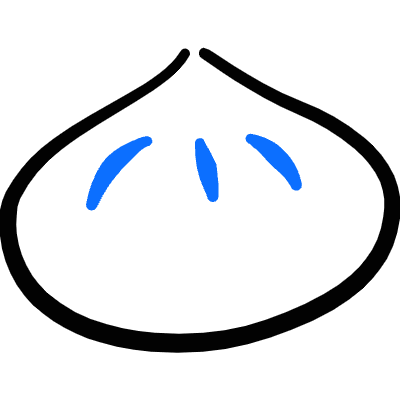 Asian Food Pork Bun Icon from Freehand Duotone Set