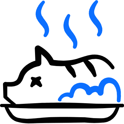 Asian Food Roasted Pork Whole Icon from Freehand Duotone Set