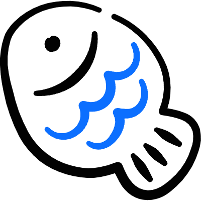 Asian Food Taiyaki Fish Shaped Snack Icon from Freehand Duotone Set