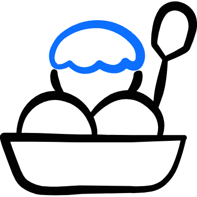 Asian Food Takoyaki Japanese Grilled Squid Ball Icon from Freehand Duotone Set