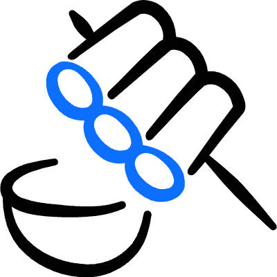 Asian Food Tokbokki Sauce Tray Icon from Freehand Duotone Set