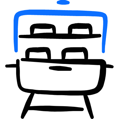 Barbecue Grill 1 Icon from Freehand Duotone Set