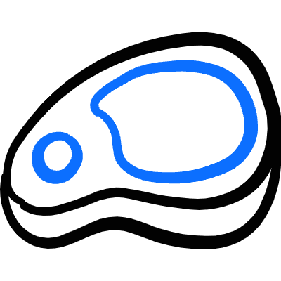 Barbecue Steak Icon from Freehand Duotone Set