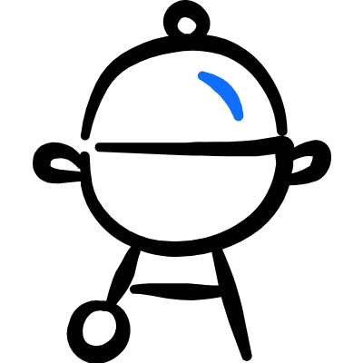 Barbecue Stove Icon from Freehand Duotone Set