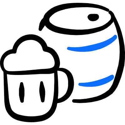 Beer Mug Barrel Ale Icon from Freehand Duotone Set