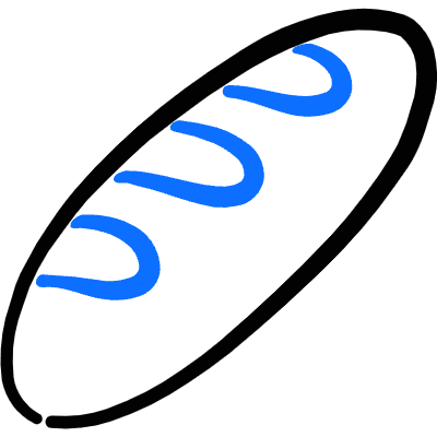 Bread Baguette Icon from Freehand Duotone Set