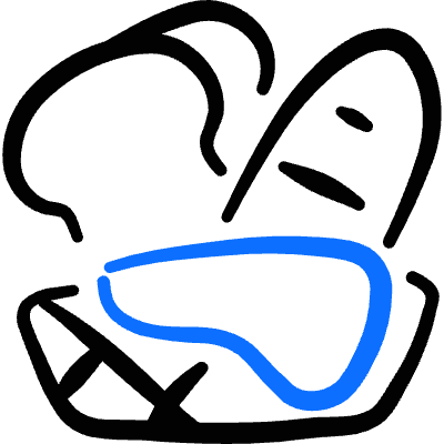 Bread Basket Icon from Freehand Duotone Set