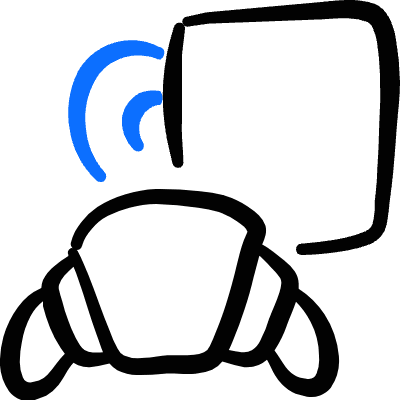 Breakfast Croissant Coffee Icon from Freehand Duotone Set