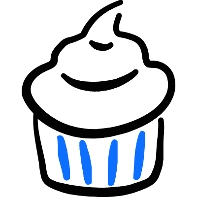 Cake Cupcake Icon from Freehand Duotone Set