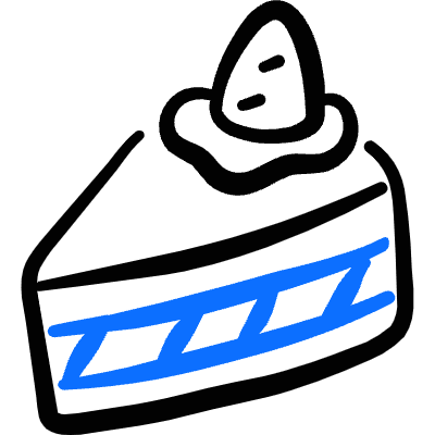 Cake Slice Icon from Freehand Duotone Set