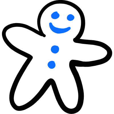 Candy Gingerbread Man Icon from Freehand Duotone Set