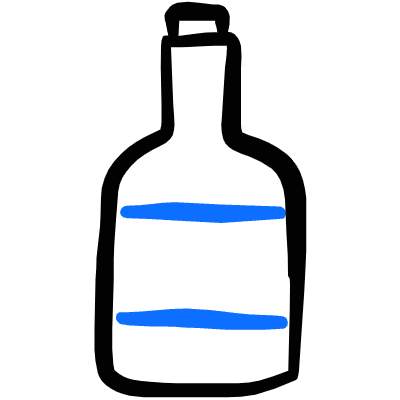 Champagne Bottle Icon from Freehand Duotone Set