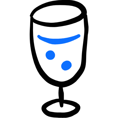 Champagne Glass 1 Icon from Freehand Duotone Set