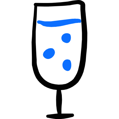 Champagne Glass Icon from Freehand Duotone Set