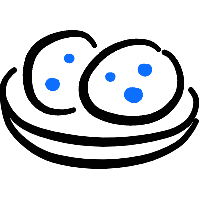 Chef Gear Cookie Plate Icon from Freehand Duotone Set