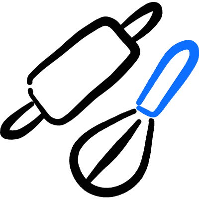 Chef Gear Roller Whisk Icon from Freehand Duotone Set