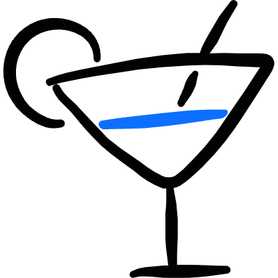 Cocktail Glass Icon from Freehand Duotone Set