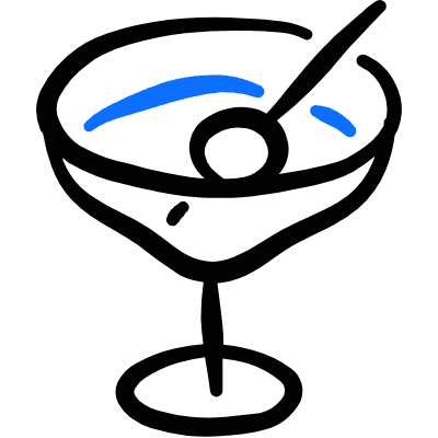 Cocktail Martini 1 Icon from Freehand Duotone Set