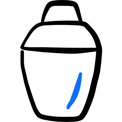 Cocktail Shaker Icon from Freehand Duotone Set