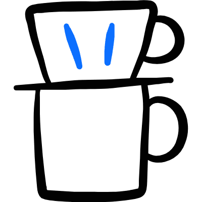 Coffee Filter Drip Icon from Freehand Duotone Set