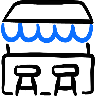 Restaurant Food Stall Icon from Freehand Duotone Set