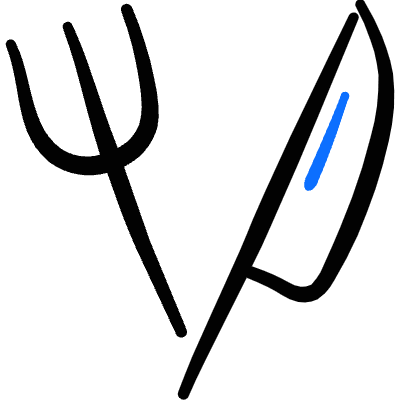 Restaurant Fork Knife Icon from Freehand Duotone Set
