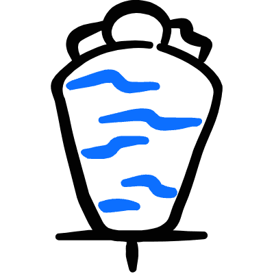 Exotic Food Kebab Icon from Freehand Duotone Set