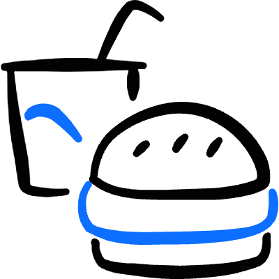 Fast Food Burger Drink Icon from Freehand Duotone Set