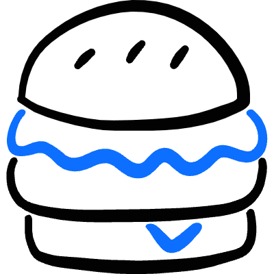 Fast Food Double Burger Icon from Freehand Duotone Set
