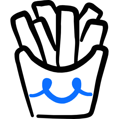 Fast Food French Fries Icon from Freehand Duotone Set