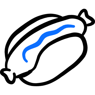 Fast Food Hot Dog Icon from Freehand Duotone Set