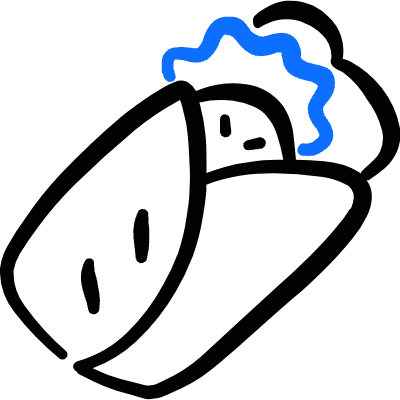 Fast Food Wrap Icon from Freehand Duotone Set