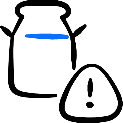 Food Allergic Milk Icon from Freehand Duotone Set