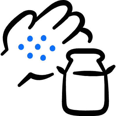 Food Allergic Milk Hand Rash Icon from Freehand Duotone Set
