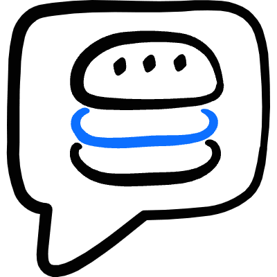 Food Delivery Service Fastfood Talk Bubble Icon from Freehand Duotone Set