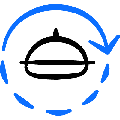 Food Delivery Service Refresh Icon from Freehand Duotone Set