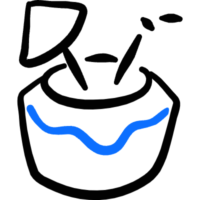 Fruit Coconut Drink Icon from Freehand Duotone Set