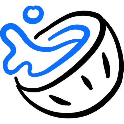 Fruit Coconut Half Icon from Freehand Duotone Set