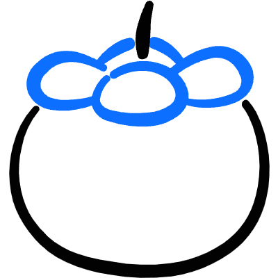 Fruit Mangosteen 1 Icon from Freehand Duotone Set